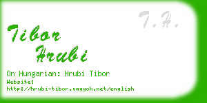 tibor hrubi business card